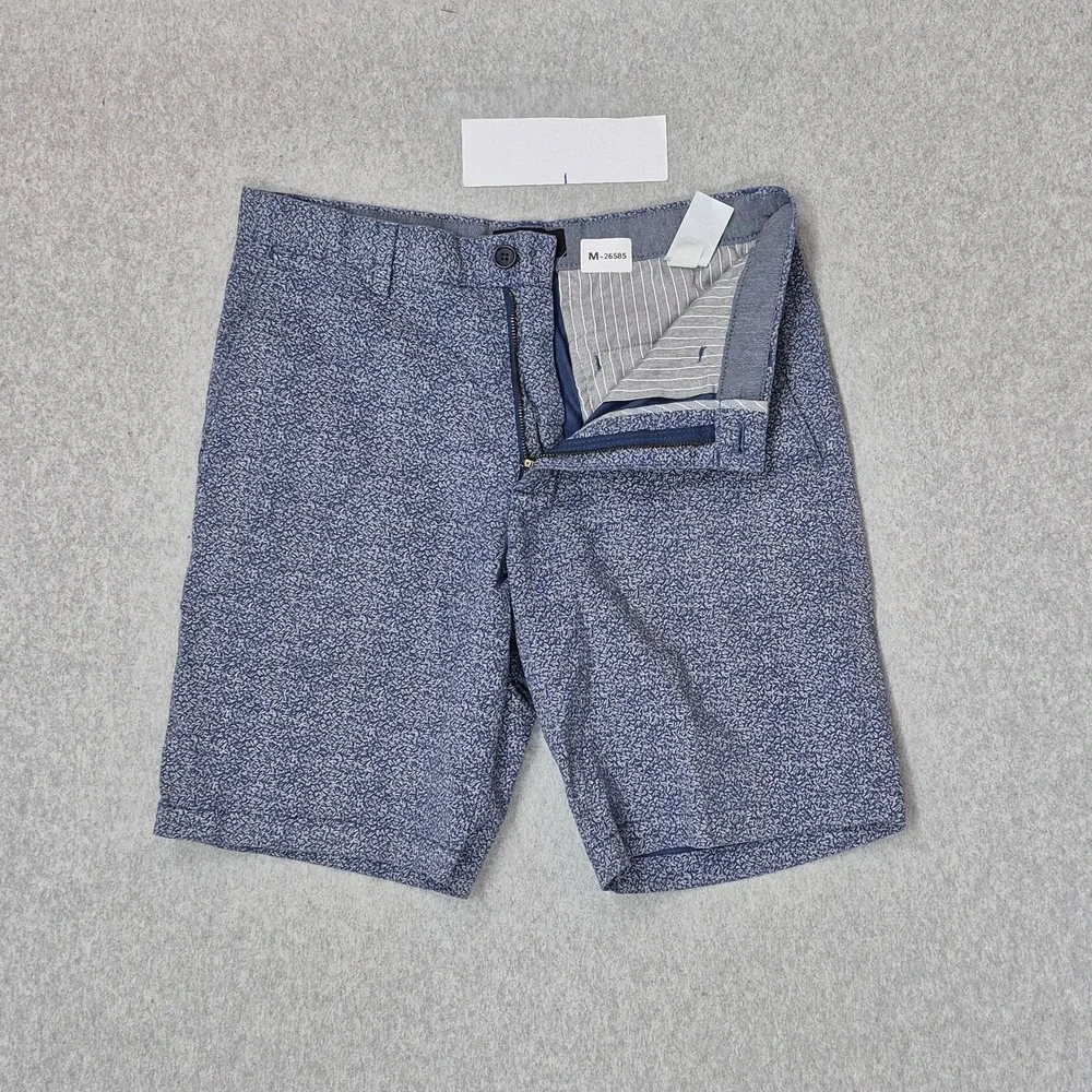 Banana Republic Men Shorts 31 Blue Floral Chino Aiden Short Casual 10